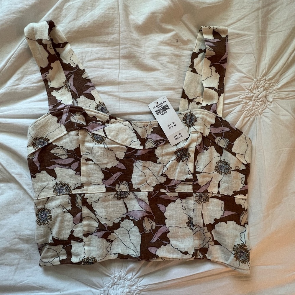 Abercrombie Cropped Linen Tank